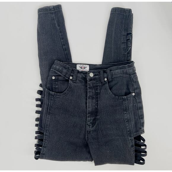 Y2k Vintage Cut Out Punk High-Rise Jeans - Picture 3 of 6